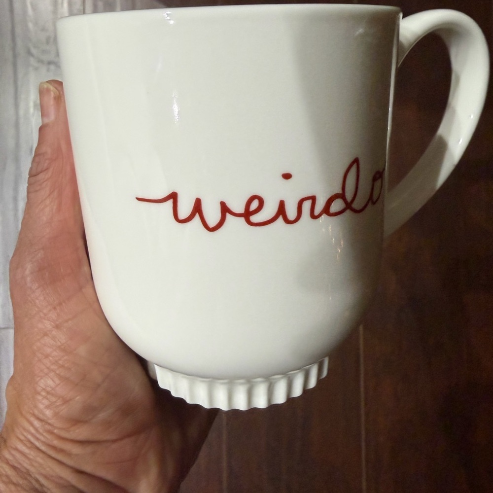 Opalhouse White Mug with Red Script
